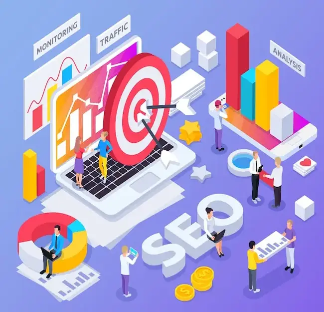 seo isometric concept with monitoring traffic symbols isolated 1284 32006 (1)